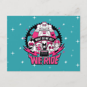 Carte Postale Teen Titans Go!   "We Ride" Retro Moto Graphic