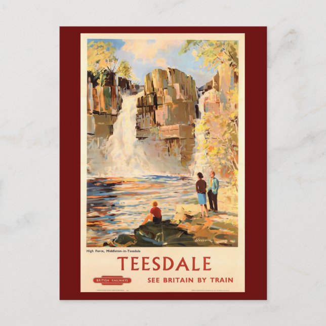 Carte Postale Teesdale, Angleterre, Visite de vacances (Devant)