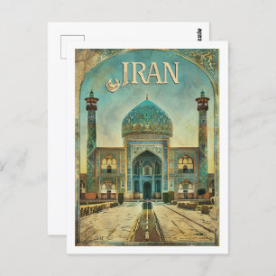 Carte Postale Téhéran Iran Perse Vintage célèbre lieu de voyage