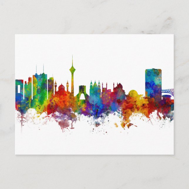 Carte Postale Téhéran Iran Skyline (Devant)