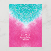 Teinture à carreaux rose et bleu avec Mandala Sway