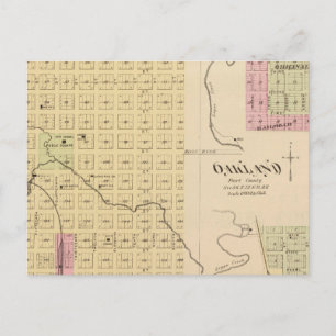 Carte Postale Tekamah, Oakland et Lyons, Nebraska