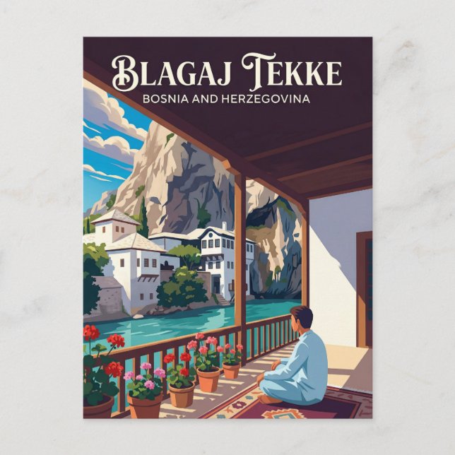 Carte Postale Tekke de Blagaj Bosnie-Herzégovine (Devant)