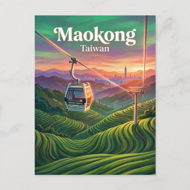 Carte Postale Télécabine de Maokong à Taïwan (Devant)