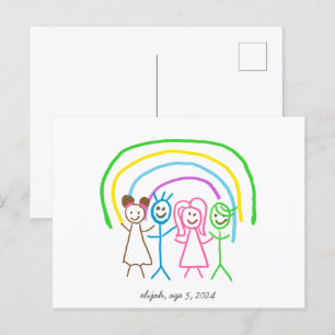 Carte Postale Télécharger des enfants Dessiner Transformer des e