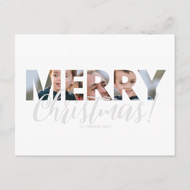 Carte Postale Télécharger la photo en Noël texte (Devant)