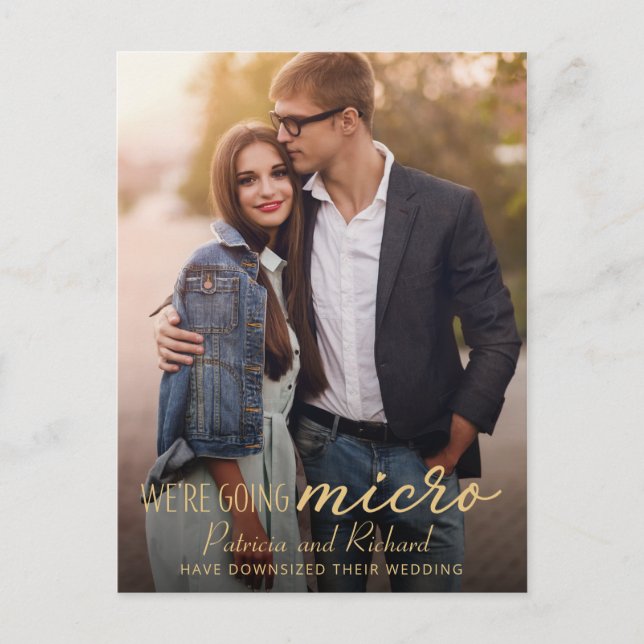 Carte Postale Télédimensionner la photo du Faire-part Mariage (Devant)