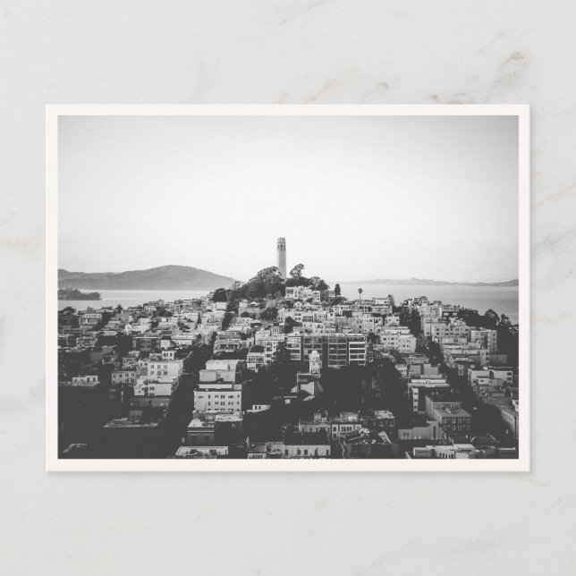 Carte Postale Telegraph Hill San Francisco tour Coit (Devant)