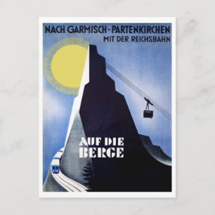 Carte Postale Téléphérique de Garmisch-Partenkirchen. Pic montag