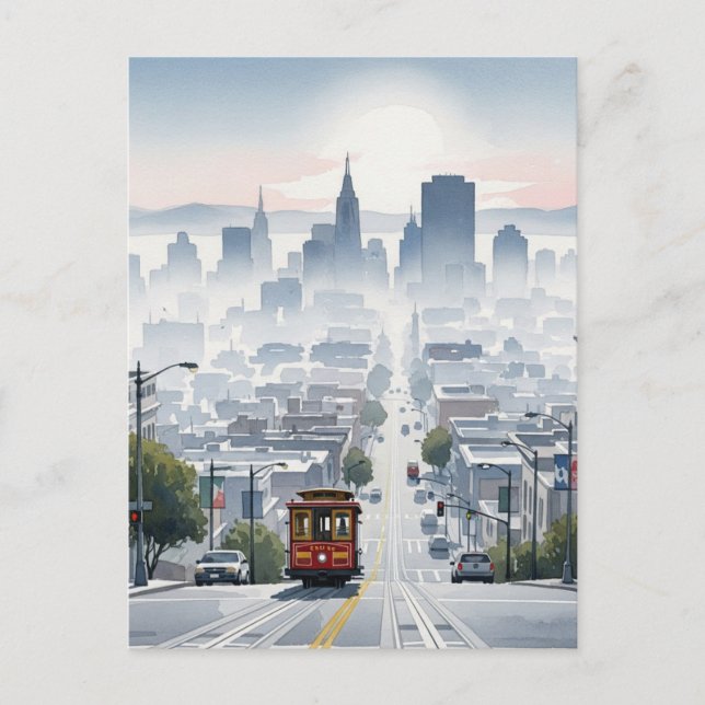 Carte Postale Téléphérique de San Francisco (Devant)