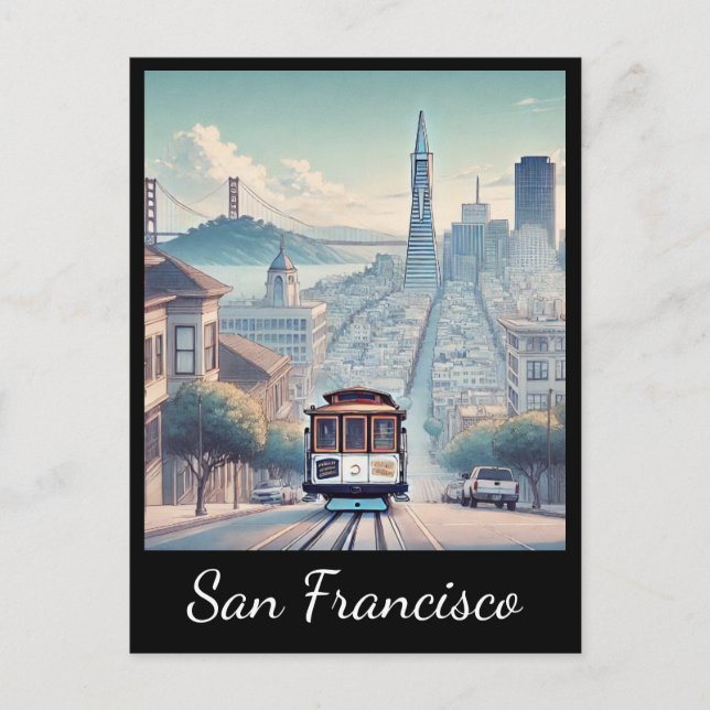 Carte Postale Téléphérique de San Francisco (Devant)