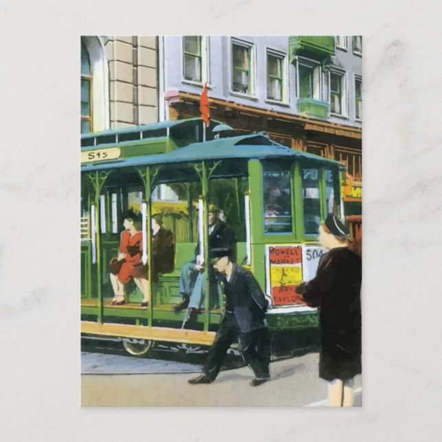 Carte Postale Téléphérique vintage San Francisco (Devant)