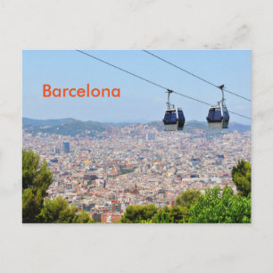 Carte Postale Téléphériques (funiculaires) à Barcelone