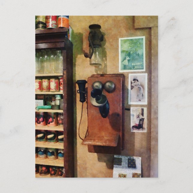 Carte Postale Téléphone à l'ancienne (Devant)