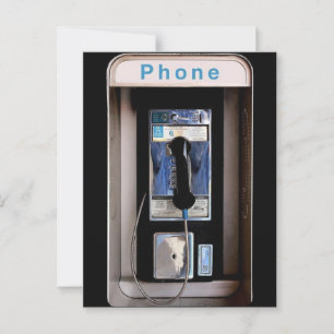 Carte Postale Téléphone public de New York, cabine téléphonique