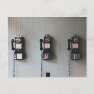 Carte Postale Téléphone vieux mur