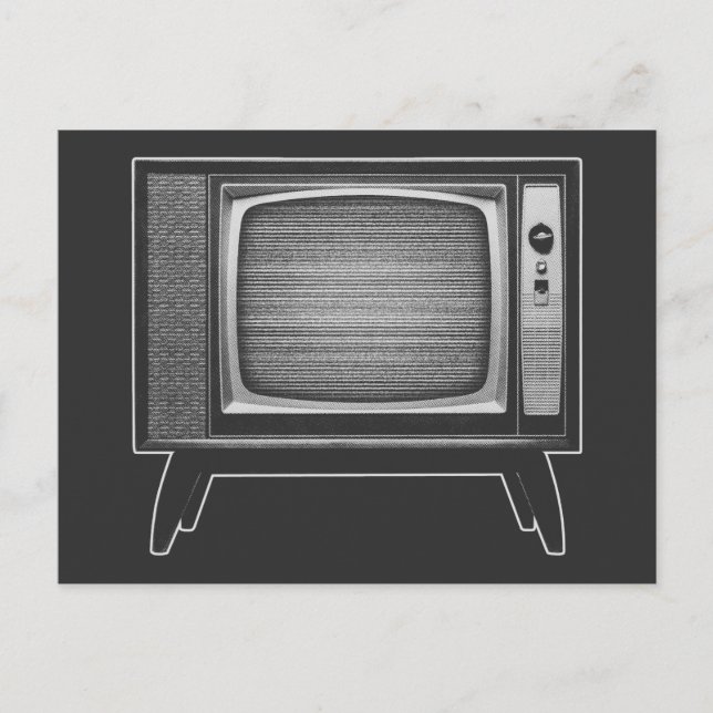 Carte Postale Téléviseur Rétro Pop Art (Devant)