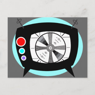 Carte Postale Téléviseur rétroviseur et Motif de test