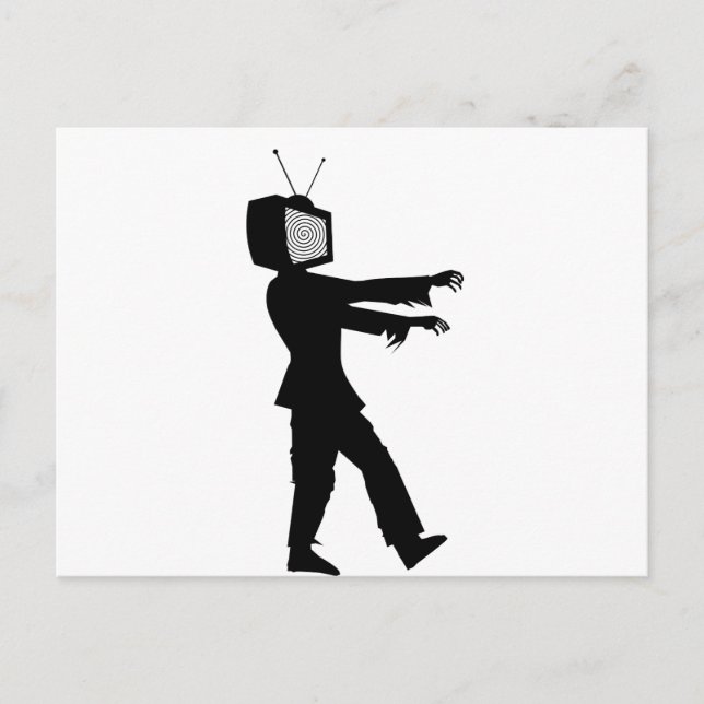 Carte Postale Télévision zombie (Devant)