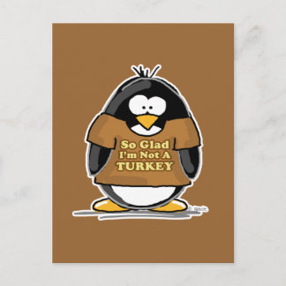 Carte Postale Tellement content que je ne sois pas un pingouin d
