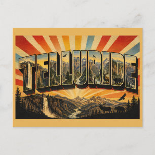 Carte Postale Telluride Colorado Box Canyon Cascade d'eau Art