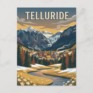 Carte Postale Telluride Colorado Village de Montagne Voyage Alpi