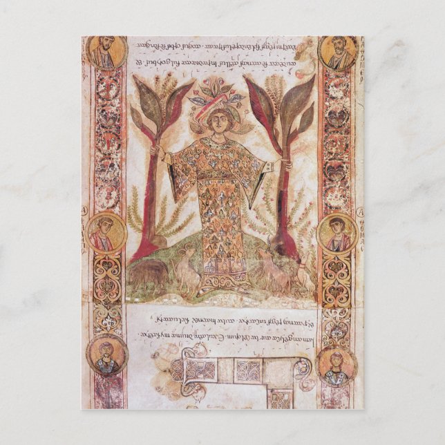 Carte Postale Tellus, de Exultet I, c.1030 (Devant)