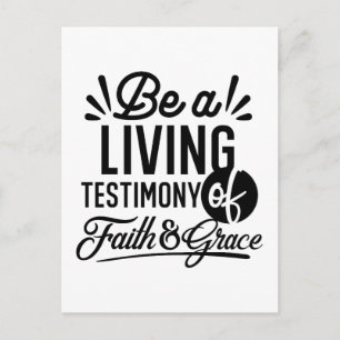 Carte Postale Témoignage Vivant Citation Biblique Motivation Chr