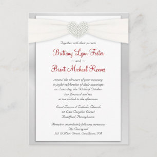 Carte postale témoin de faire-part de mariage