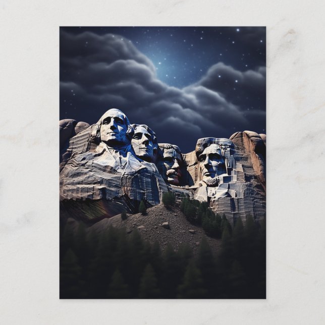 Carte Postale Témoin de la grandeur de Mount Rushmore #3 (Devant)
