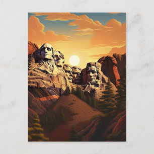 Carte Postale Témoin de la grandeur de Mount Rushmore #9