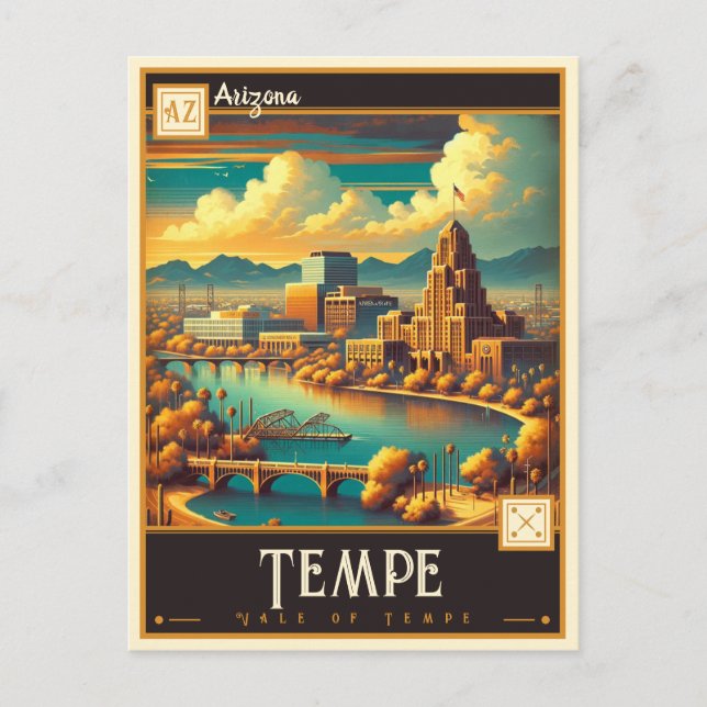 Carte Postale Tempe, Arizona | VINTAGE (Devant)