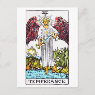 Carte Postale tempérance de tarot
