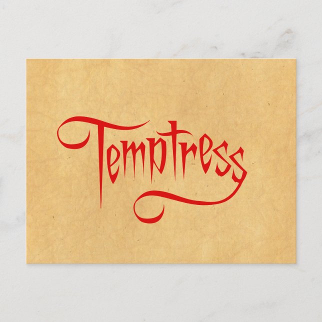 Carte Postale Température de texte (Devant)