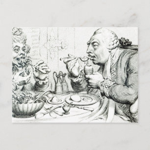 Carte Postale Température Profitant d'un repas frugal