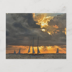 Carte Postale Tempête à venir au coucher du soleil à Key West, F