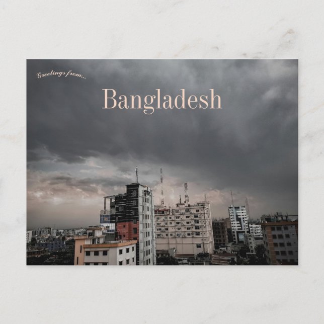 Carte Postale Tempête approchant à Sylhet Bangladesh (Devant)