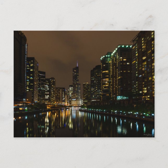 Carte Postale Tempête au-dessus de Chicago (Devant)