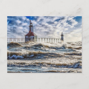 Carte Postale Tempête Au Phare St Joseph