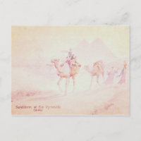 Tempête de sable rose aux pyramides
