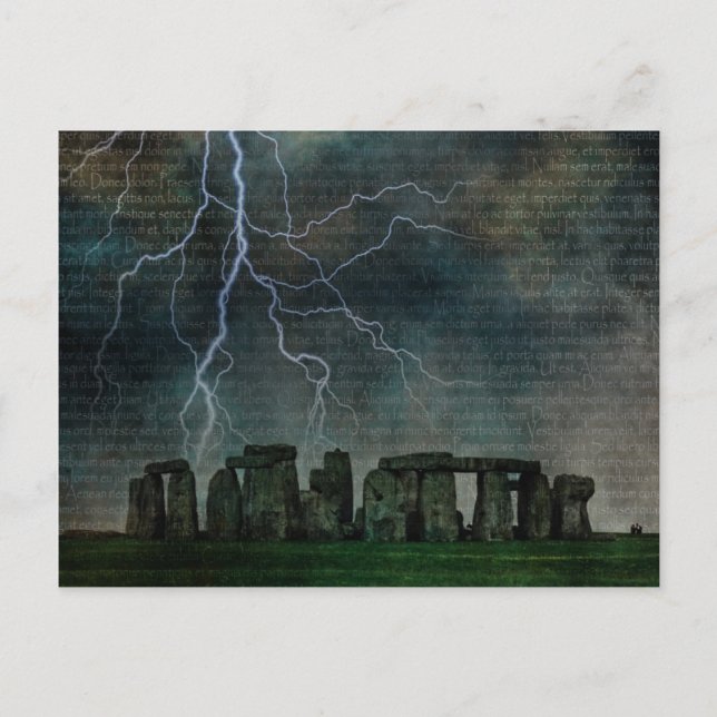 Carte Postale Tempête de Stonehenge (Devant)