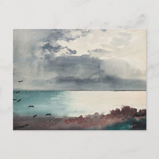 Carte Postale Tempête qui se lève, côte du Maine | Winslow Homer (Devant)