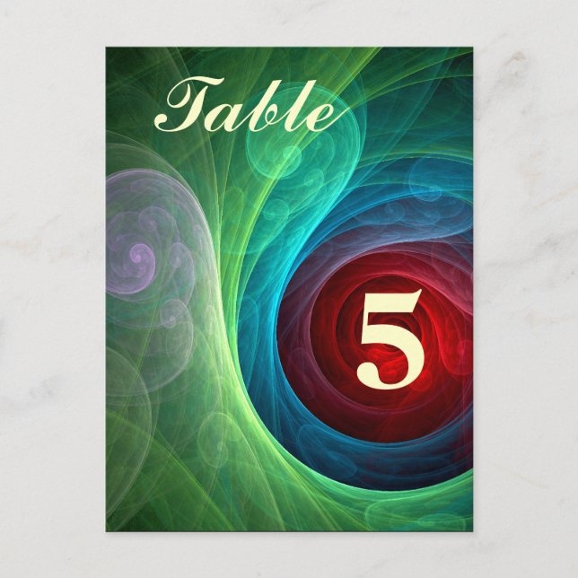 Carte Postale Tempête rouge Floral Art moderne Abstrait Motif co (Devant)