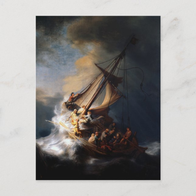 Carte Postale Tempête sur la mer de Galilée (Devant)