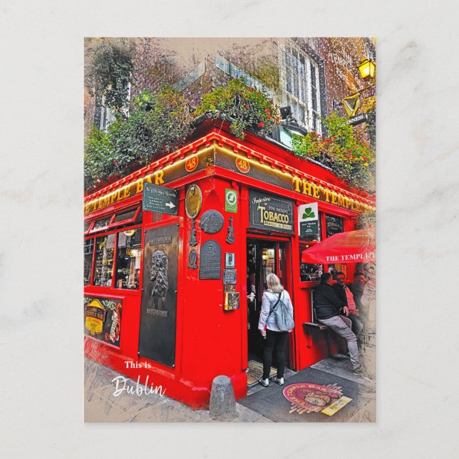 Carte Postale Temple Bar Dublin Irlande (Devant)
