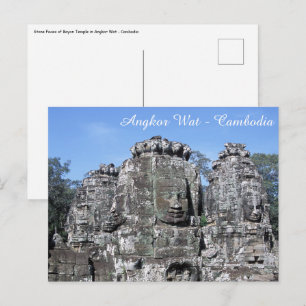 Carte Postale Temple Bayon à Angkor Wat - Cambodge