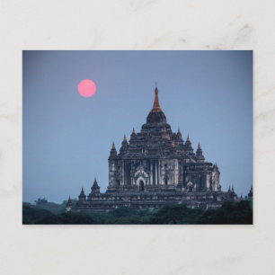 Carte Postale Temple bouddhiste au coucher du soleil