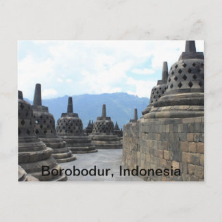 Carte Postale Temple bouddhiste de Borobodur, Indonésie