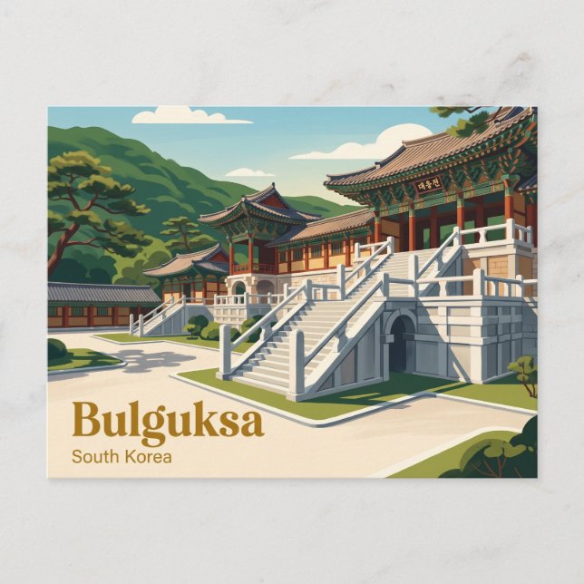Carte Postale Temple Bulguksa Corée du Sud (Devant)