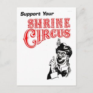Carte Postale Temple Cirque Clown